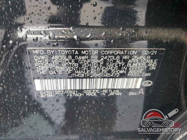 JTHC81F26M5045472 2021 LEXUS IS photo no. 12