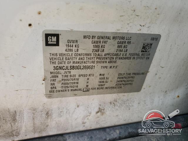3GNCJLSB0GL269601 2016 CHEVROLET TRAX photo no. 13