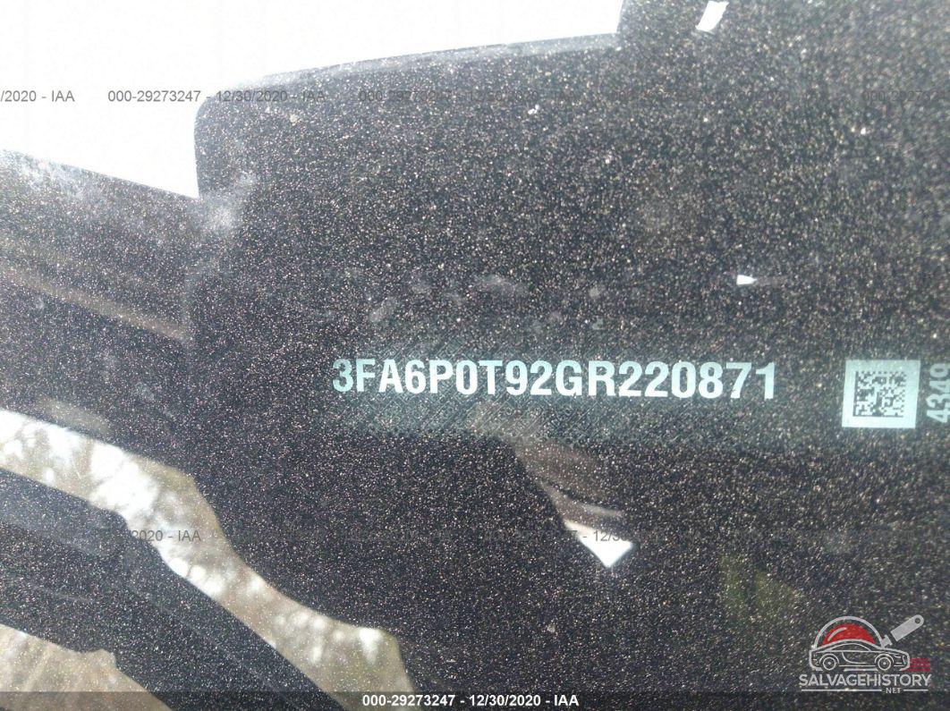 3FA6P0T92GR220871 2016 FORD FUSION photo no. 9