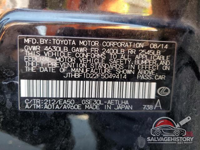 JTHBF1D22F5049414 2015 LEXUS IS photo no. 13