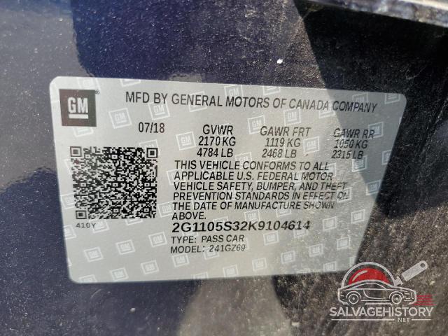 2G1105S32K9104614 2019 CHEVROLET IMPALA photo no. 12