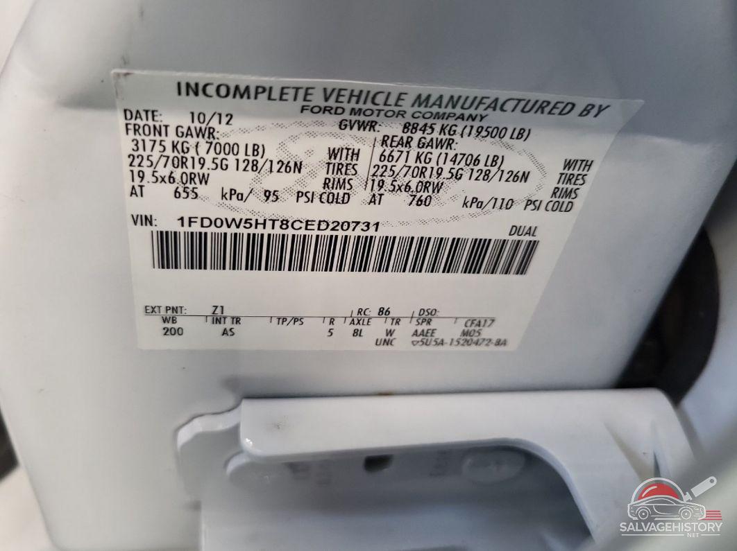 1FD0W5HT8CED20731 2012 FORD F-550 CHASSIS photo no. 10