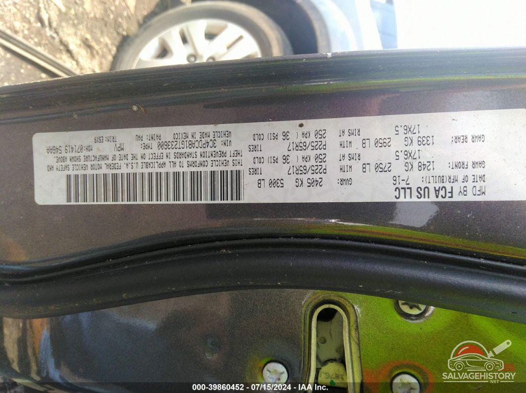 3C4PDCAB1GT233600 2016 DODGE JOURNEY photo no. 9