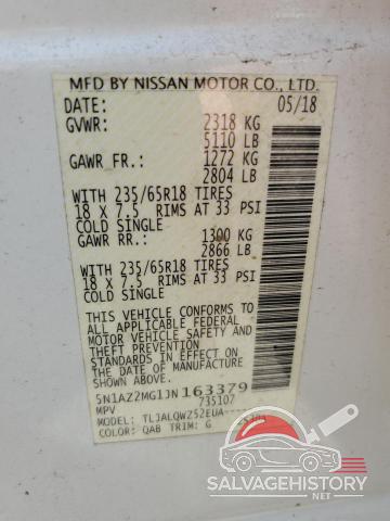 5N1AZ2MG1JN163379 2018 NISSAN MURANO photo no. 13