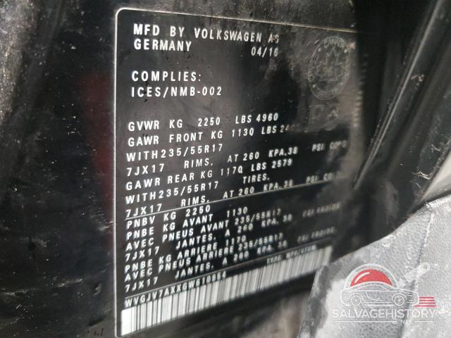 WVGJV7AXXGW610954 2016 VOLKSWAGEN TIGUAN photo no. 14