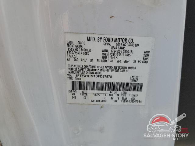 1FTEX1CM1DFD27578 2013 FORD F-150 photo no. 12
