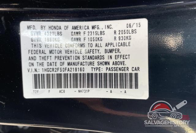 1HGCR2F50FA219160 2015 HONDA ACCORD photo no. 10