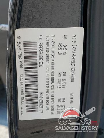 2B3KA53H17H615331 2007 DODGE CHARGER photo no. 13
