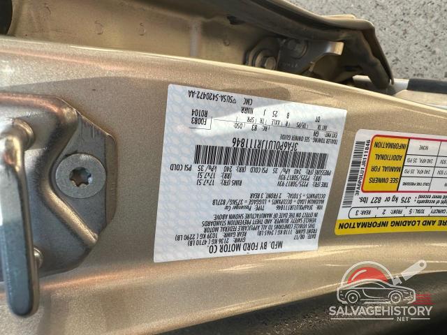 3FA6P0LU1JR111846 2018 FORD FUSION photo no. 10
