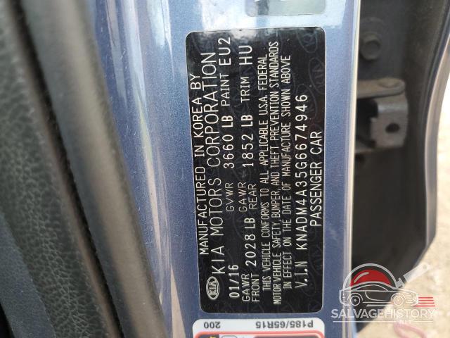 KNADM4A35G6674946 2016 KIA RIO photo no. 12