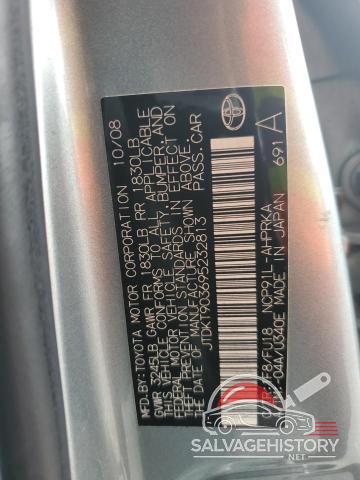 JTDKT903695232813 2009 TOYOTA YARIS photo no. 12