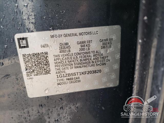 1G1ZB5ST1KF203820 2019 CHEVROLET MALIBU photo no. 12