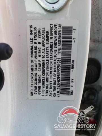19XFB2F52FE251931 2015 HONDA CIVIC photo no. 12