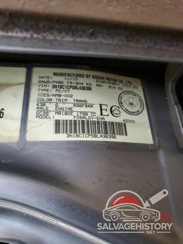 3N1BC1CP5BL436396 2011 NISSAN VERSA photo no. 12