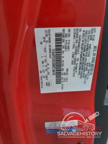 1FAHP35N58W216610 2008 FORD FOCUS photo no. 12