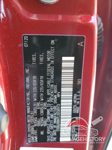 5TDGZRBH7LS036913 2020 TOYOTA HIGHLANDER photo no. 13