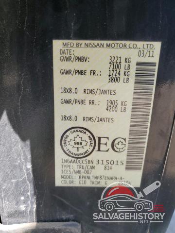 1N6AA0CC5BN315015 2011 NISSAN TITAN photo no. 13