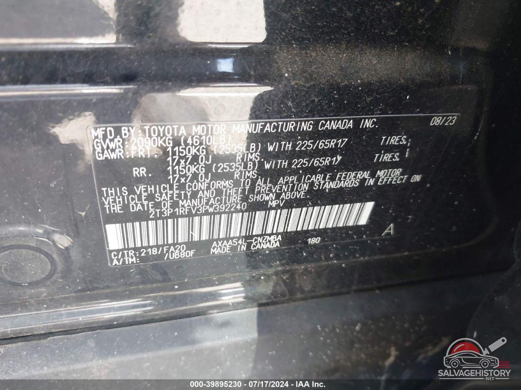 2T3P1RFV3PW392240 2023 TOYOTA RAV4 photo no. 9