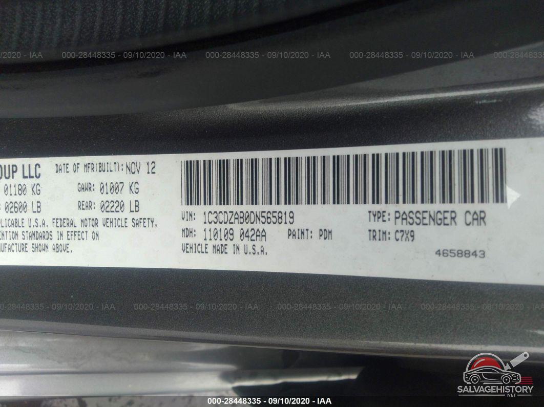 1C3CDZAB0DN565819 2013 DODGE AVENGER photo no. 9