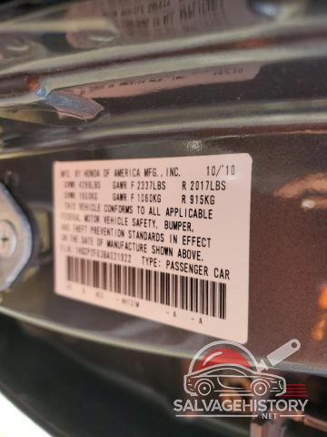 1HGCP2F63BA031922 2011 HONDA ACCORD photo no. 13