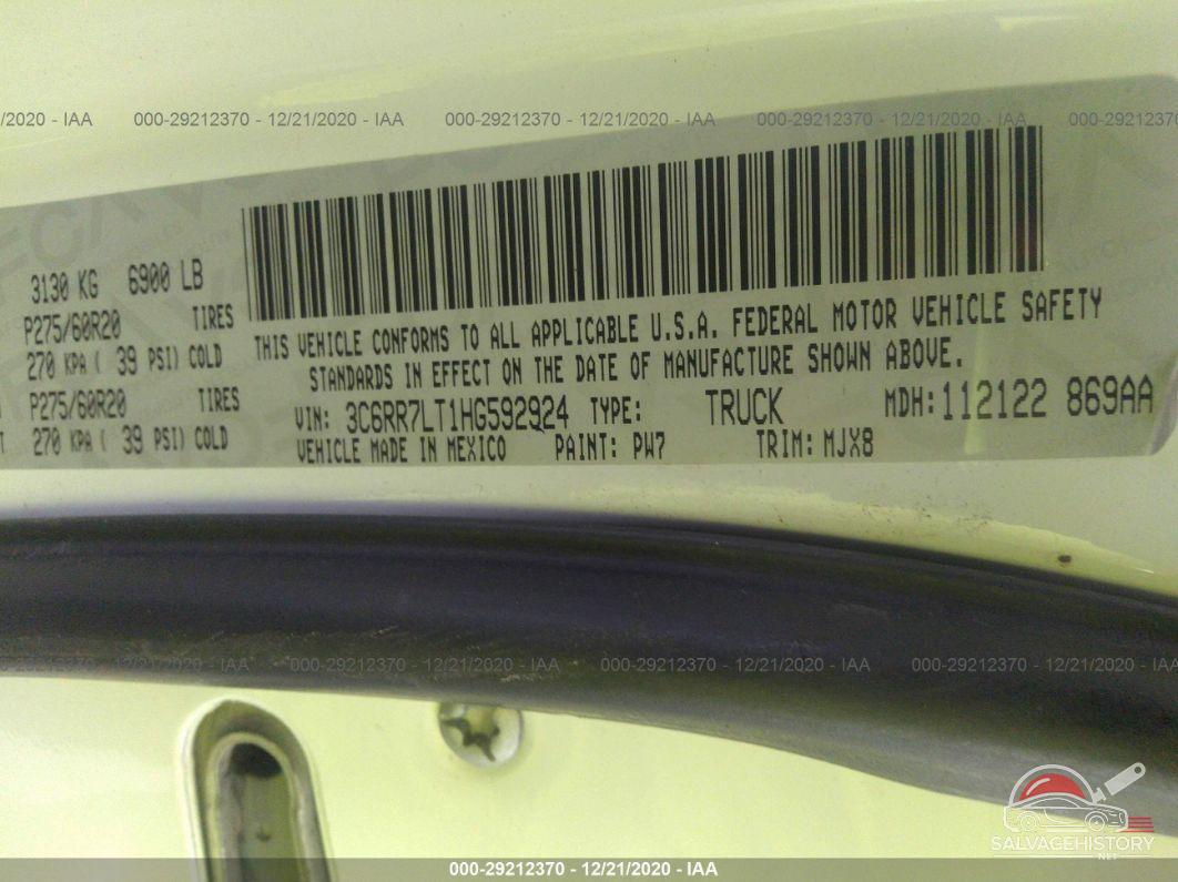 3C6RR7LT1HG592924 2017 RAM 1500 photo no. 9