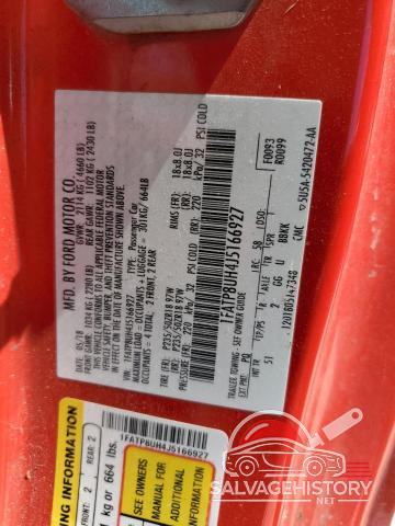 1FATP8UH4J5166927 2018 FORD ALL Models photo no. 12