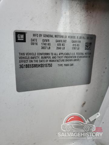 3G1BE6SM5HS515750 2017 CHEVROLET CRUZE photo no. 12