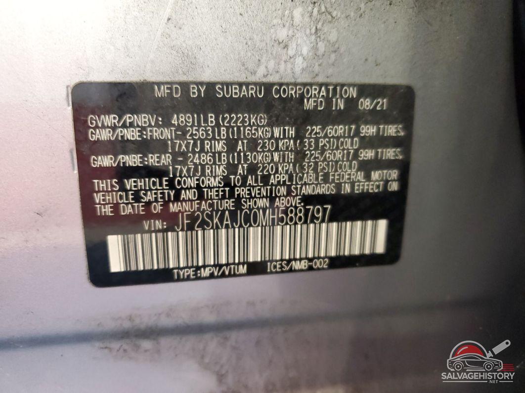 JF2SKAJC0MH588797 2021 SUBARU FORESTER photo no. 5