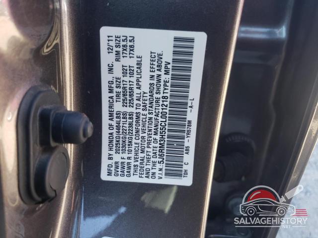 5J6RM3H55CL001218 2012 HONDA CRV photo no. 13