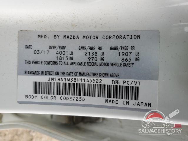 JM1BN1W38H1145522 2017 MAZDA 3 photo no. 12