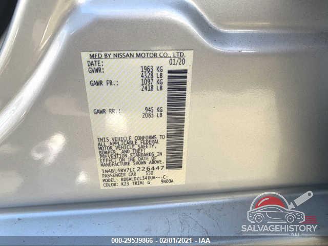 1N4BL4BV7LC226447 2020 NISSAN ALTIMA photo no. 9