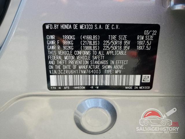 3CZRU6H17NM764003 2022 HONDA HR-V photo no. 13