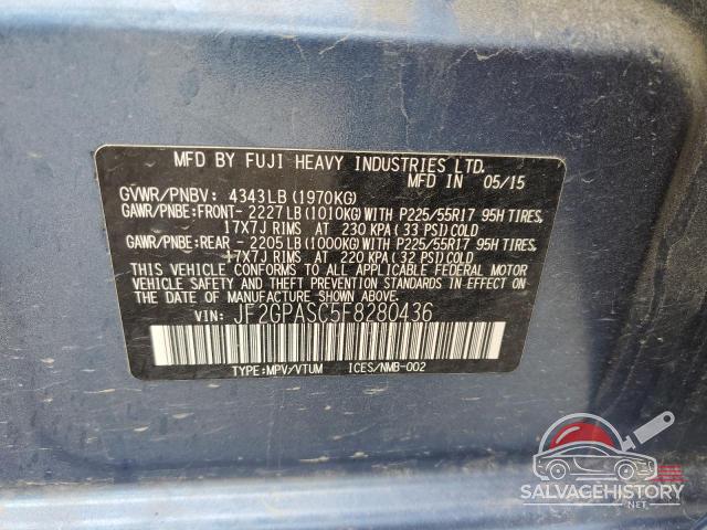 JF2GPASC5F8280436 2015 SUBARU XV photo no. 13