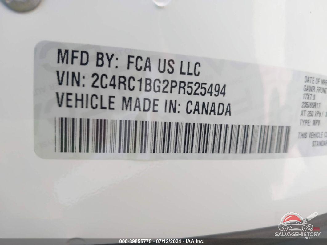 2C4RC1BG2PR525494 2023 CHRYSLER PACIFICA photo no. 9