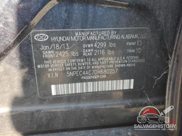 5NPEC4AC7DH680257 2013 HYUNDAI SONATA photo no. 12