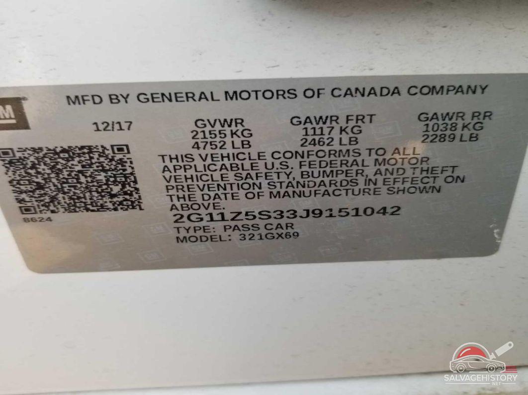 2G11Z5S33J9151042 2018 CHEVROLET IMPALA photo no. 5