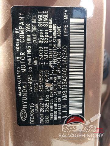 KM8J33A24GU140340 2016 HYUNDAI TUCSON photo no. 13