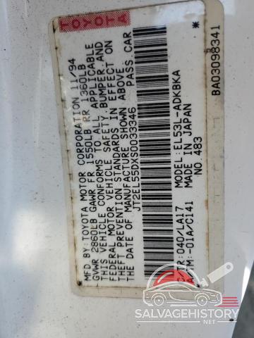 JT2EL55DXS0033346 1995 TOYOTA TERCEL photo no. 12