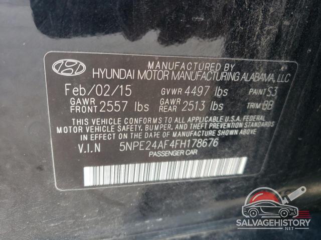 5NPE24AF4FH178676 2015 HYUNDAI SONATA photo no. 12