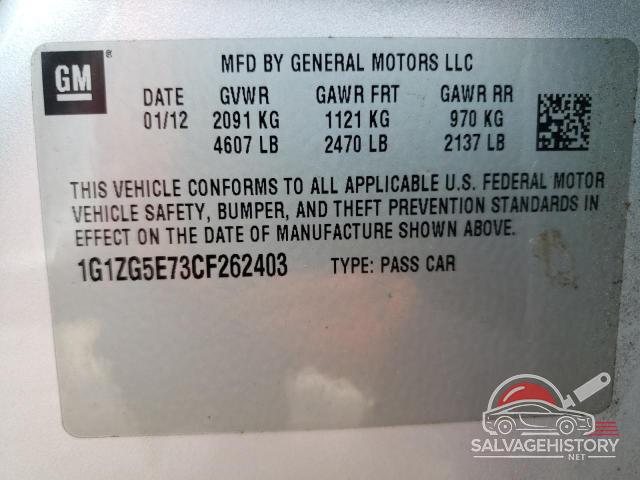 1G1ZG5E73CF262403 2012 CHEVROLET MALIBU photo no. 12