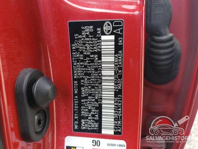 2T1BURHE1FC423458 2015 TOYOTA COROLLA photo no. 12