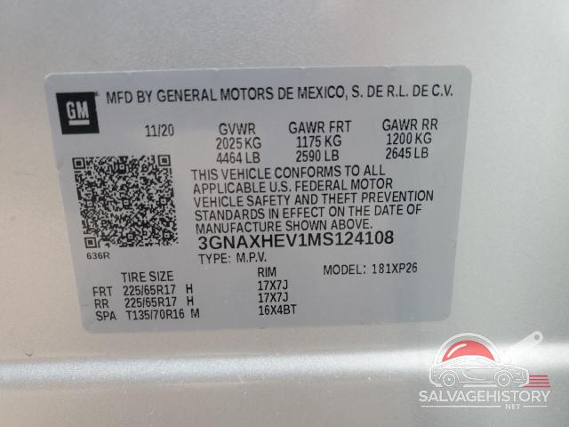 3GNAXHEV1MS124108 2021 CHEVROLET EQUINOX photo no. 13