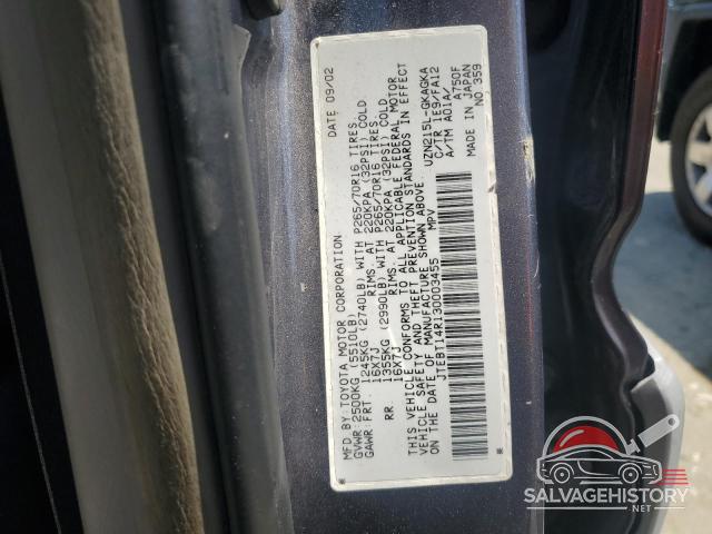 JTEBT14R130003455 2003 TOYOTA 4RUNNER photo no. 13