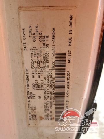 JT4VD22EXS0009791 1995 TOYOTA T100 photo no. 12