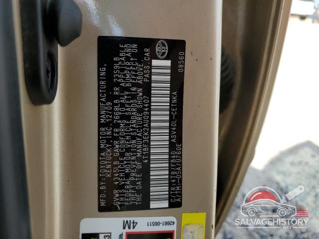 4T1BF3EK2AU094407 2010 TOYOTA CAMRY photo no. 13