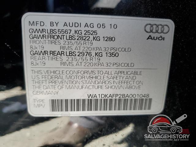 WA1DKAFP2BA001048 2011 AUDI Q5 photo no. 13