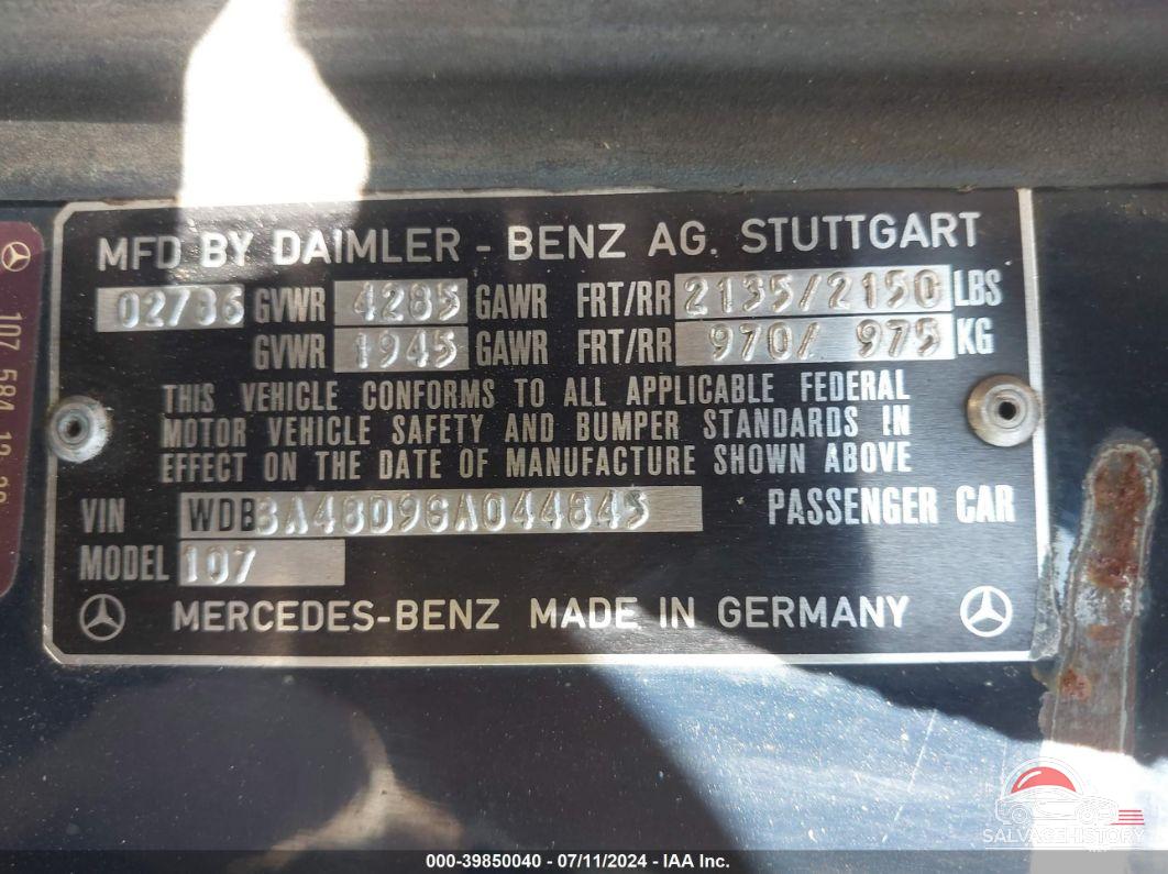 WDBBA48D9GA044845 1986 MERCEDES-BENZ 560 photo no. 9