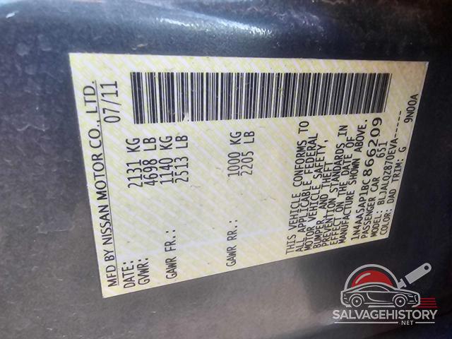 1N4AA5AP1BC866209 2011 NISSAN MAXIMA photo no. 10