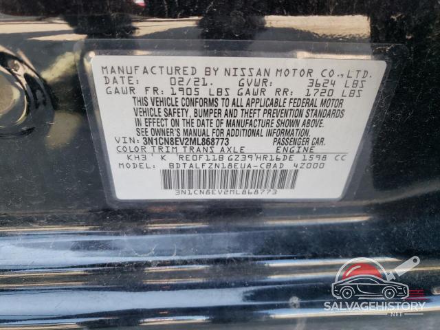 3N1CN8EV2ML868773 2021 NISSAN VERSA photo no. 12