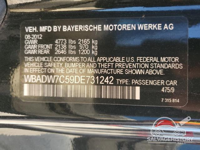 WBADW7C59DE731242 2013 BMW 3 SERIES photo no. 12